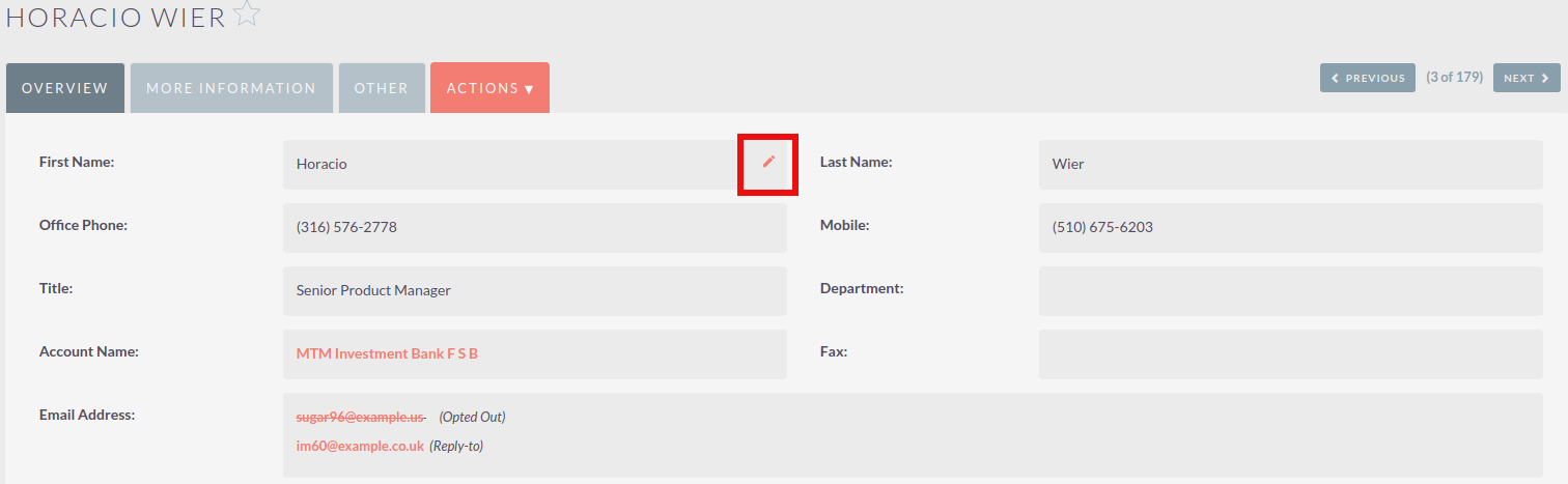 Detail View In-line Editing 62DetailView Editing