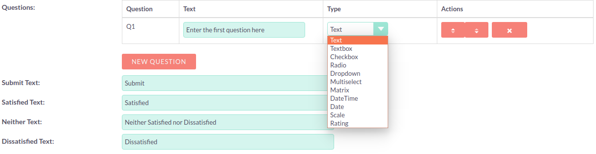 Surveys Add Question SurveysAddQuestion