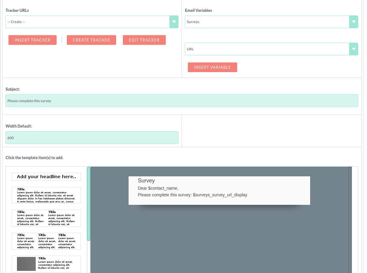 Survey campaign template example SurveysTemplate